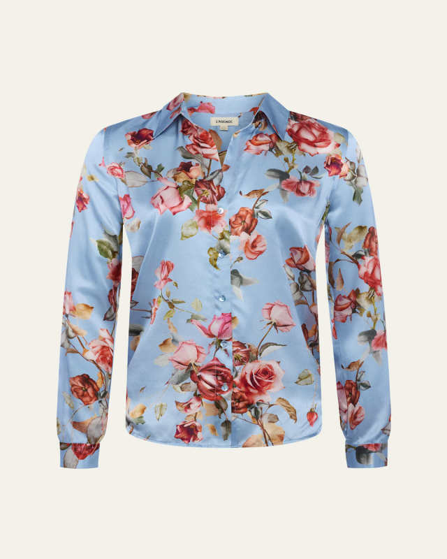Tapestry Floral Tyler Silk Blouse